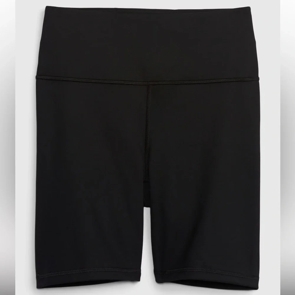 Women’s GAP Fit Power Soft Brushed Jersey Bike Shorts Medium Tall M Black MT - Picture 5 of 7